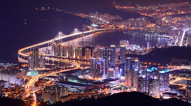 Busan and Seoul By Night