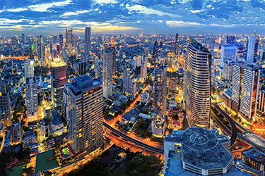 Aerial Bangkok: Thailand&#039;s Bustling Capital by Helicopter