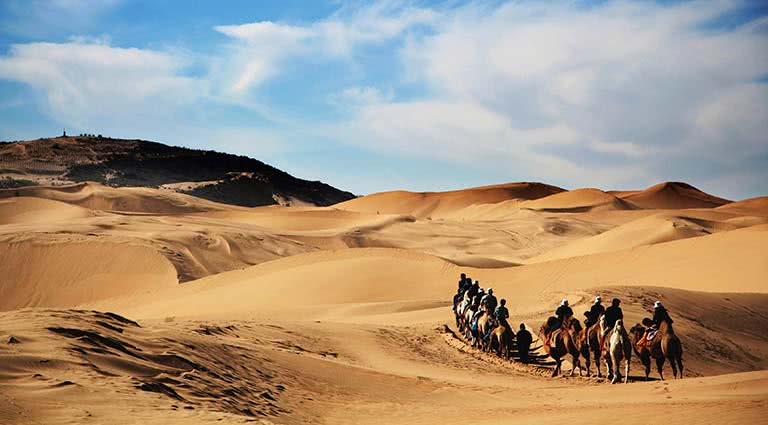 The North Gobi Steppe: Sand Dunes, Camels, and Gers