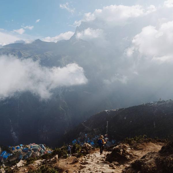 Hiking & Helicopters In Nepal: The Secret Path To Everest

May 16 to May 30 2026

@jolenegoring and fellow trekkers are now beginning their ascension up to Everest Base Camp. Over the coming days, they’ll journey through glaciers, towering cliffs, and dramatic mountain landscapes on our annual Hiking & Helicopters adventure, set against the stunning backdrop of the Himalayas’ soaring summits. Follow the adventure in real time and experience the magic of the Himalayas alongside them on Jolene's IG.