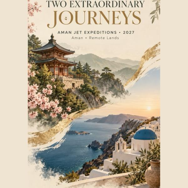 Two extraordinary journeys. Which would you choose? ✨

Discover Southeast Asia: 13 nights through Vietnam, Laos, Cambodia and Thailand.

The Grandest Tour: 20 nights across Japan, Vietnam, China, Bhutan, India, Uzbekistan and Greece.

Explore 2027 with Aman Jet Expeditions, a collaboration between Aman and Remote Lands.

Message me for the full itineraries and departure details.