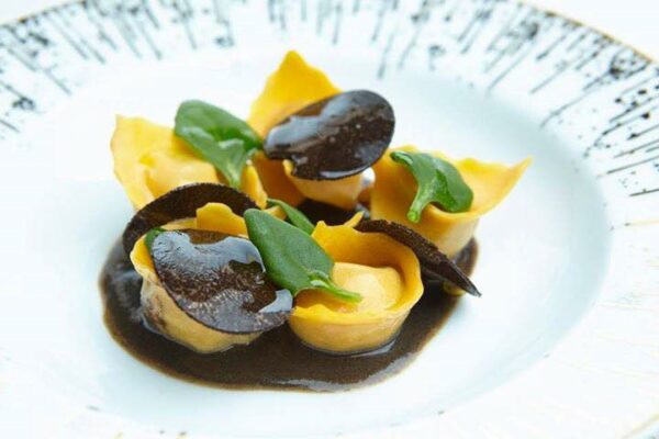 Black truffle ravioli