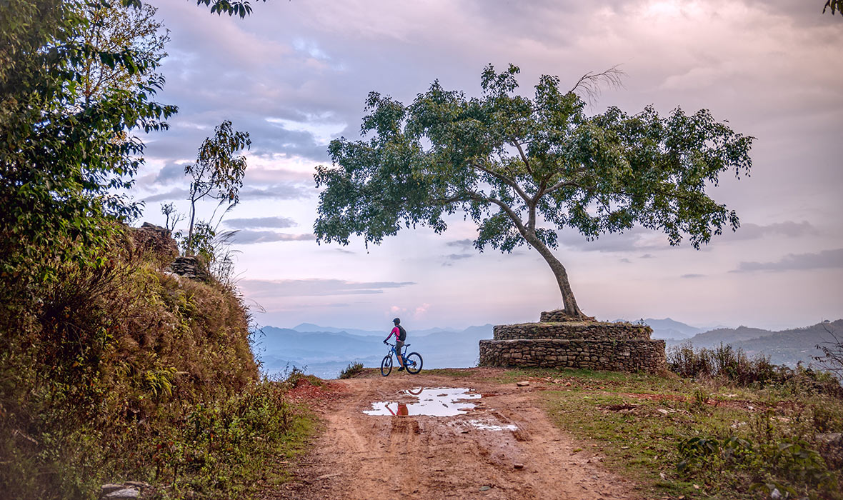 Mountain-biking