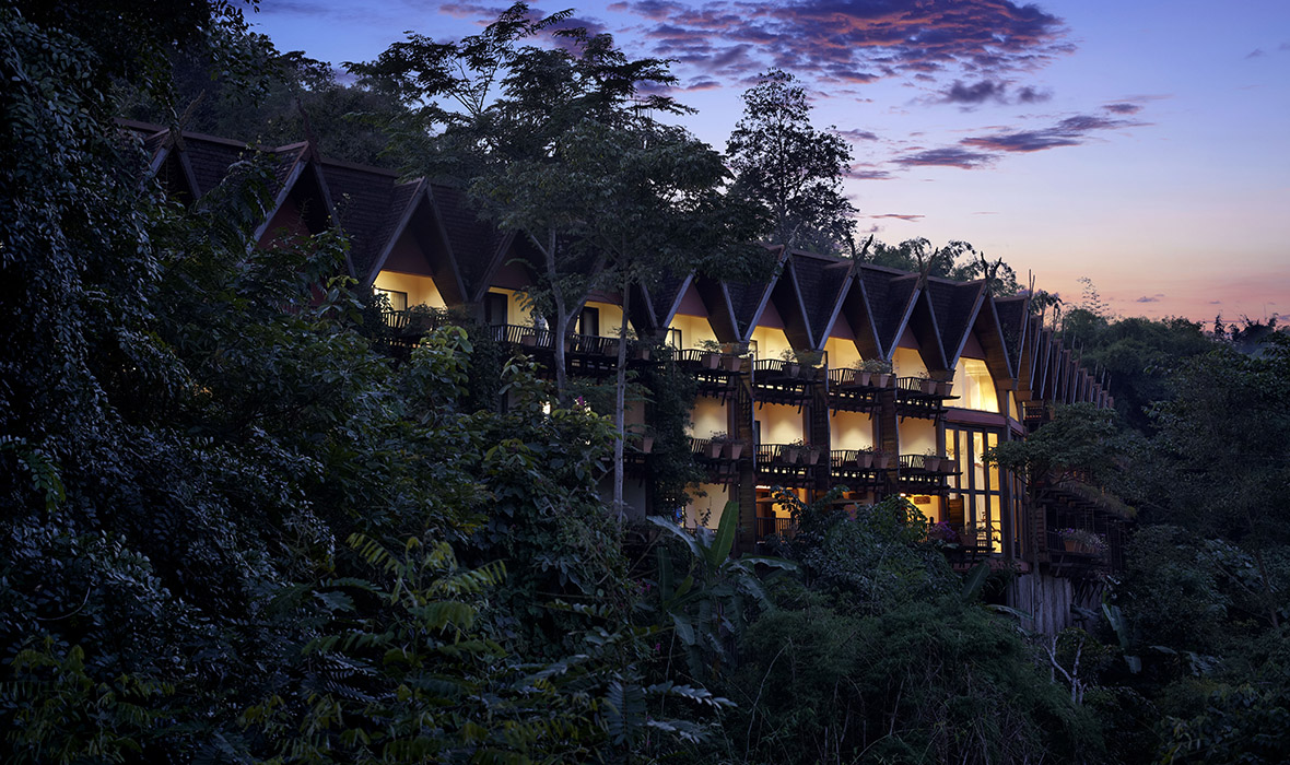 Anantara Golden Triangle at sunset