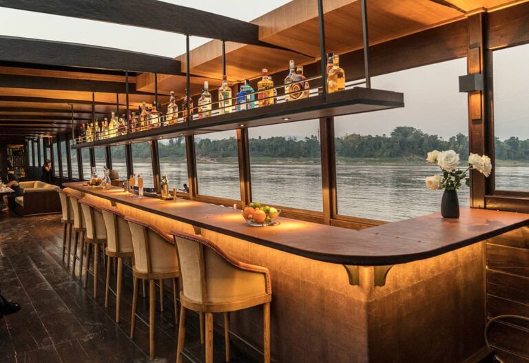 Bar aboard a Mekong Kingdoms cruise. 