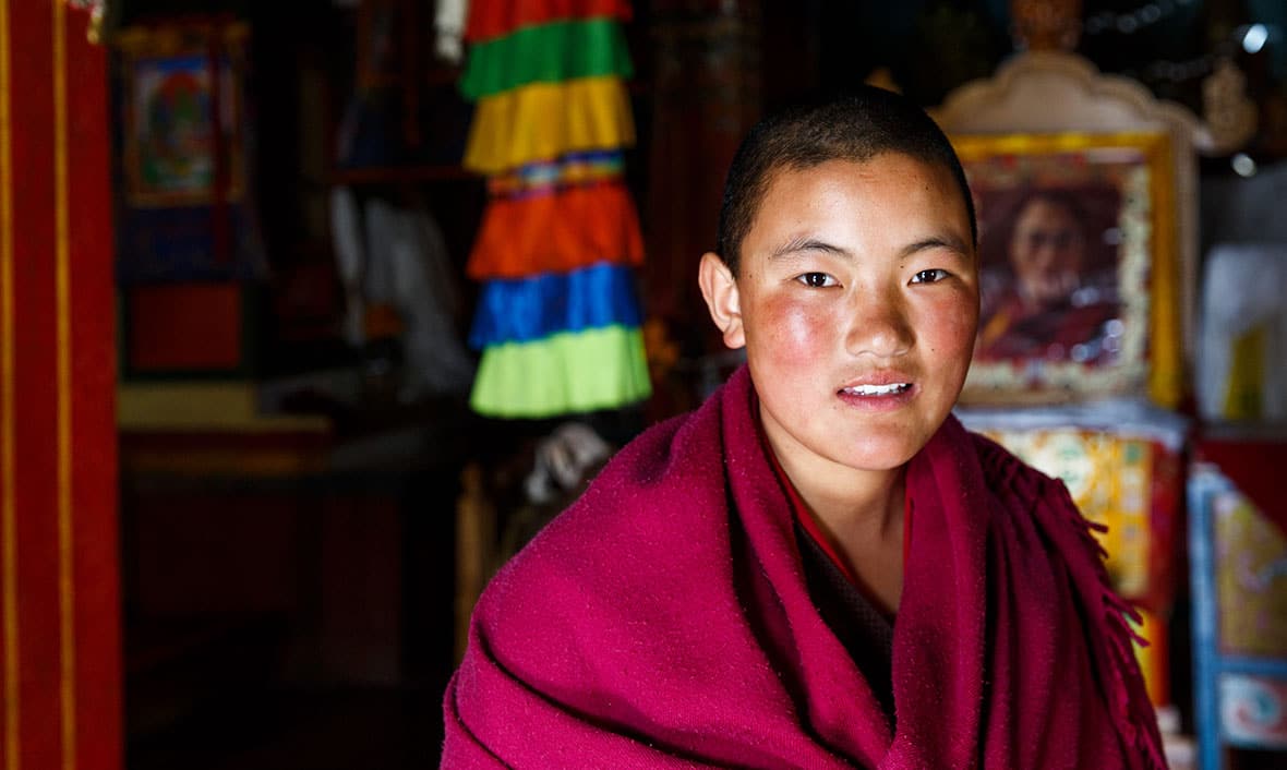 Photo--4---Portrait-of-a-nun-at-the-Brahmadung-Nunnery