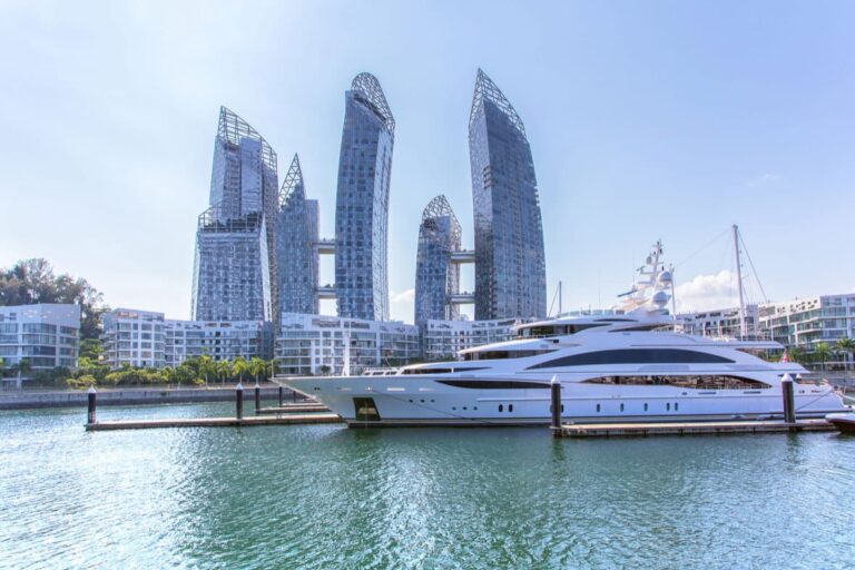 Yacht in Keppel Bay. 