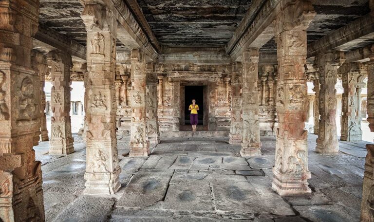 Interior of one of the many Hampi structures.