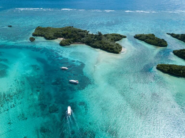 Above the Yaeyama Islands.