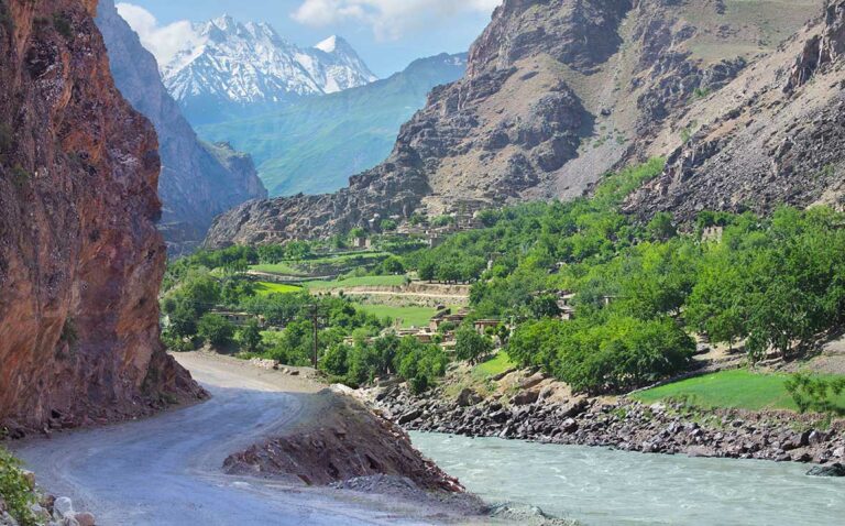 Afghanistan across the river from the Pamir Highway. 