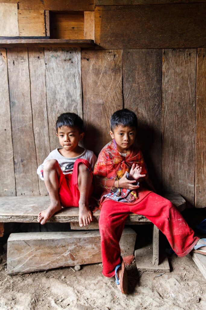 Young-boys-in-a-traditional-village-on-the-trek-to-Batad