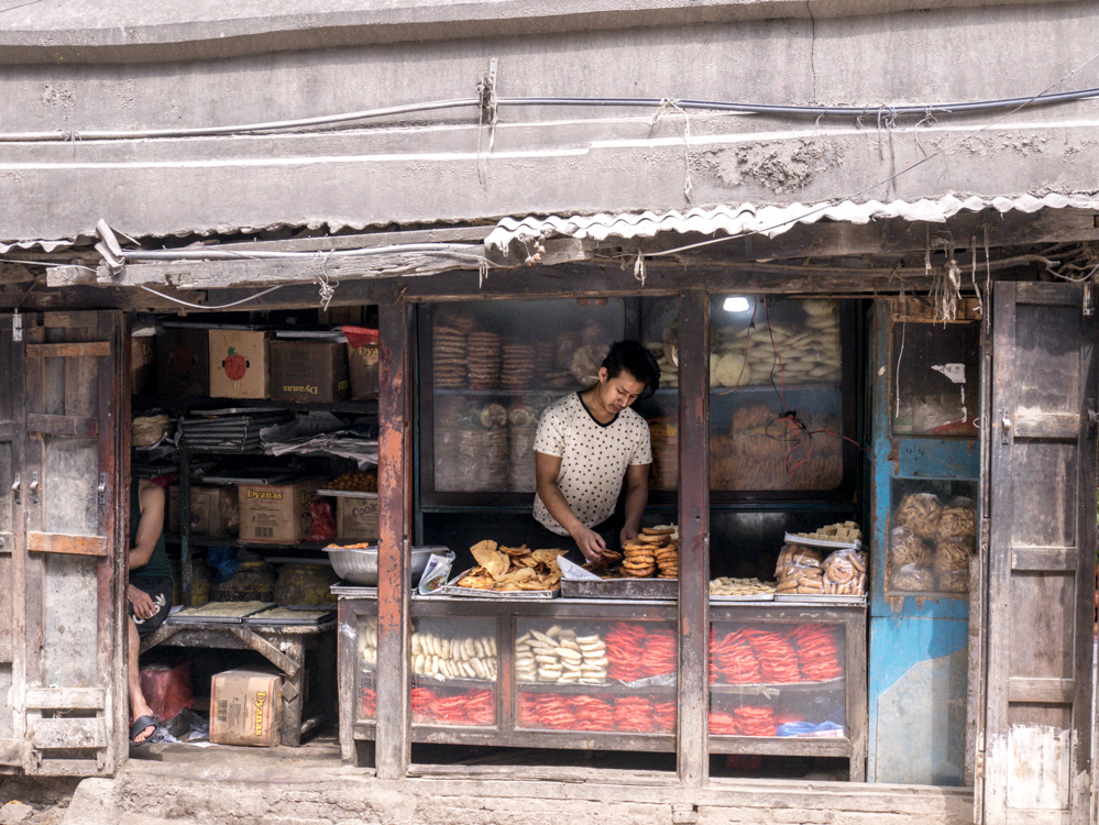 street vendor in Kathmandu market street vendor in Kathmandu market